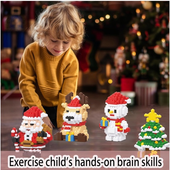 New Christmas Stacking Blocks Compatible for Lego Christmas Snowman Building - Picture 3 of 6